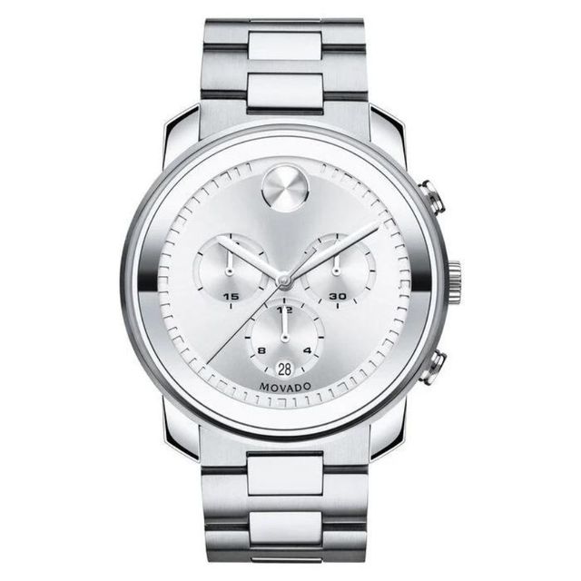 Movado silver outlet watch mens